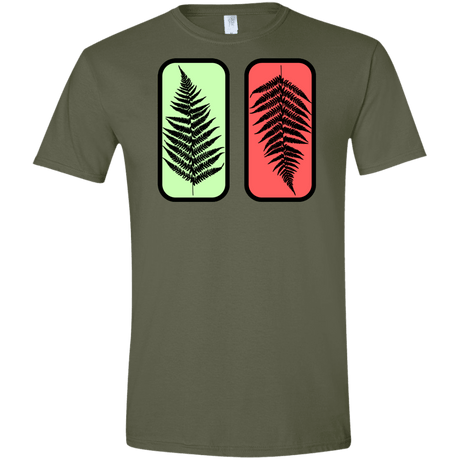 T-Shirts Military Green / S Ferns Men's Semi-Fitted Softstyle