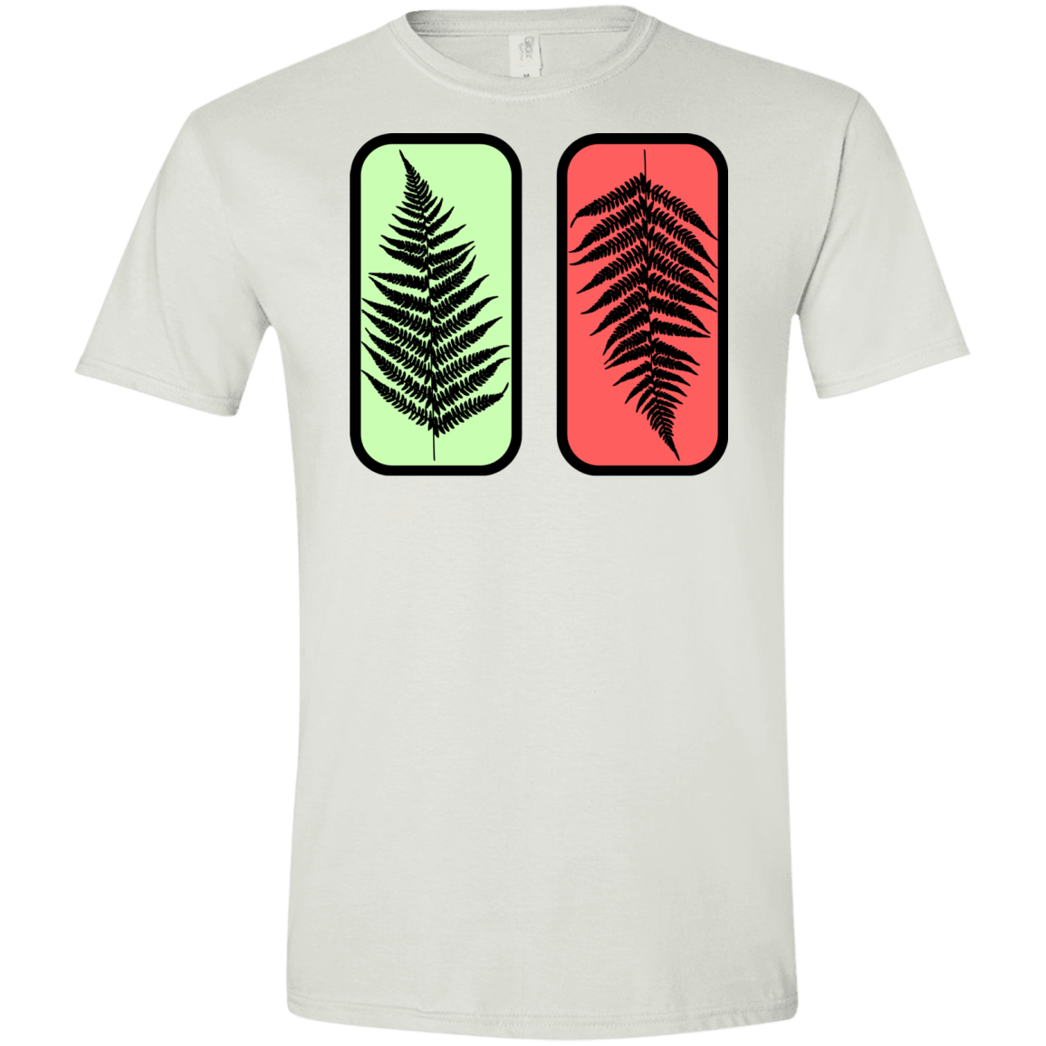 T-Shirts White / X-Small Ferns Men's Semi-Fitted Softstyle