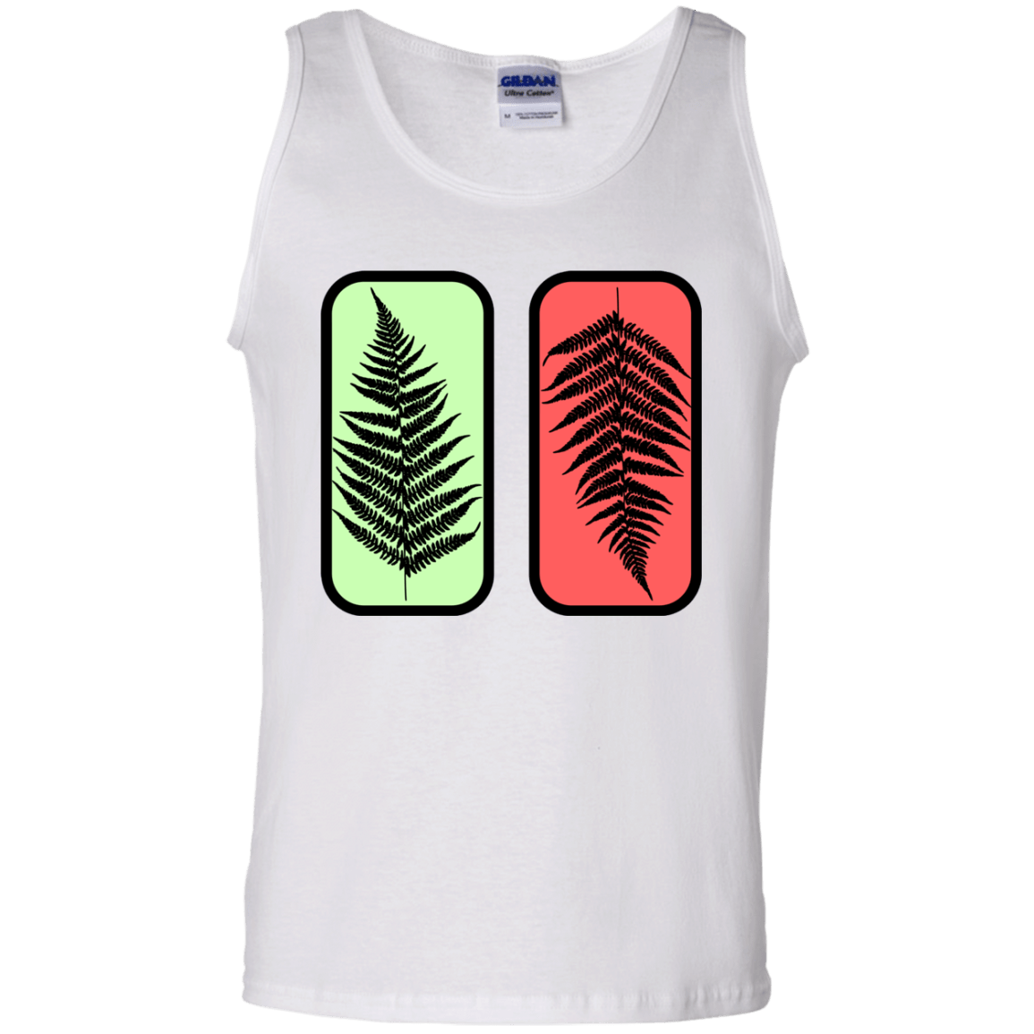 T-Shirts White / S Ferns Men's Tank Top