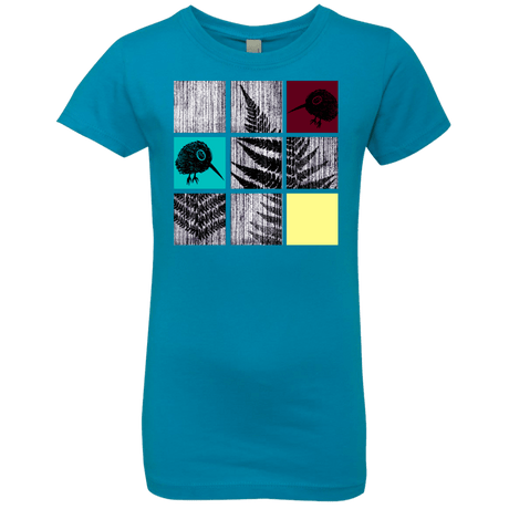 T-Shirts Turquoise / YXS Ferns n Chicks Girls Premium T-Shirt