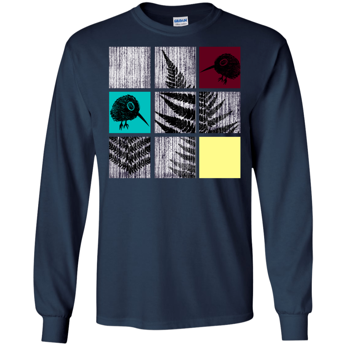 T-Shirts Navy / S Ferns n Chicks Men's Long Sleeve T-Shirt