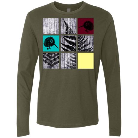 T-Shirts Military Green / S Ferns n Chicks Men's Premium Long Sleeve