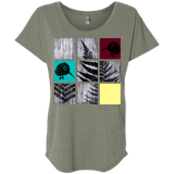 T-Shirts Venetian Grey / X-Small Ferns n Chicks Triblend Dolman Sleeve