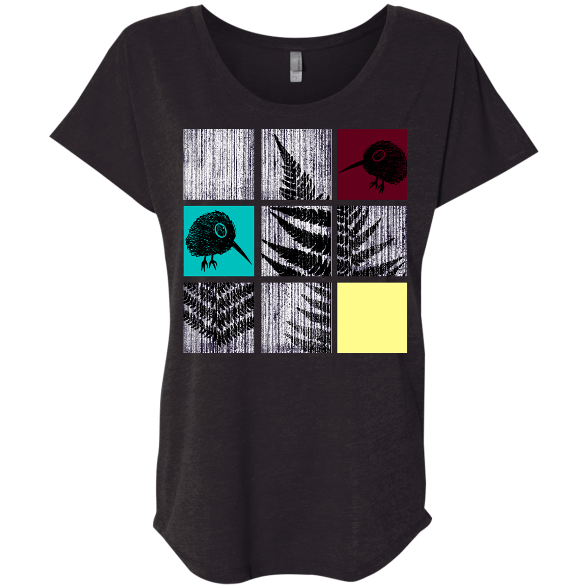 T-Shirts Vintage Black / X-Small Ferns n Chicks Triblend Dolman Sleeve