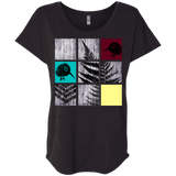 T-Shirts Vintage Black / X-Small Ferns n Chicks Triblend Dolman Sleeve