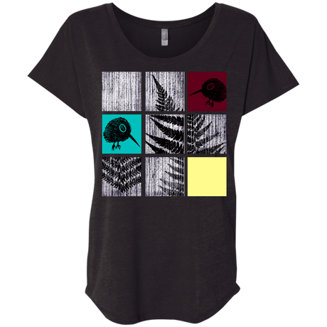 T-Shirts Vintage Black / X-Small Ferns n Chicks Triblend Dolman Sleeve