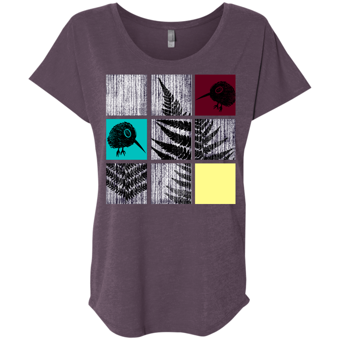 T-Shirts Vintage Purple / X-Small Ferns n Chicks Triblend Dolman Sleeve