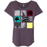 T-Shirts Vintage Purple / X-Small Ferns n Chicks Triblend Dolman Sleeve
