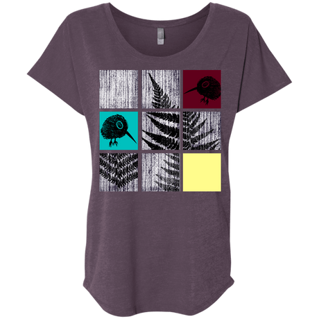 T-Shirts Vintage Purple / X-Small Ferns n Chicks Triblend Dolman Sleeve