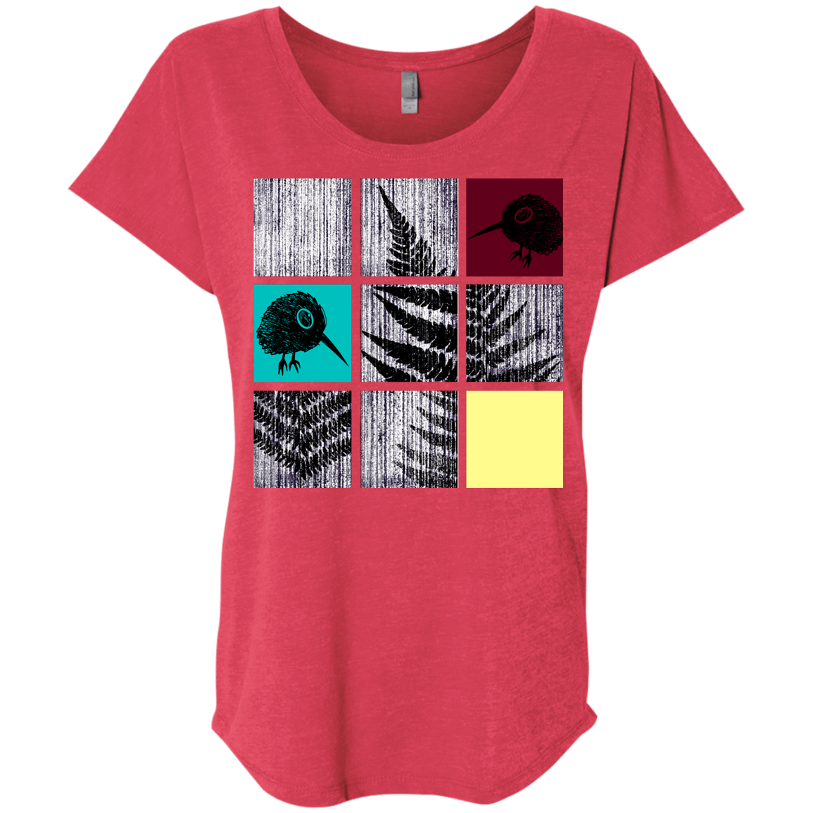 T-Shirts Vintage Red / X-Small Ferns n Chicks Triblend Dolman Sleeve