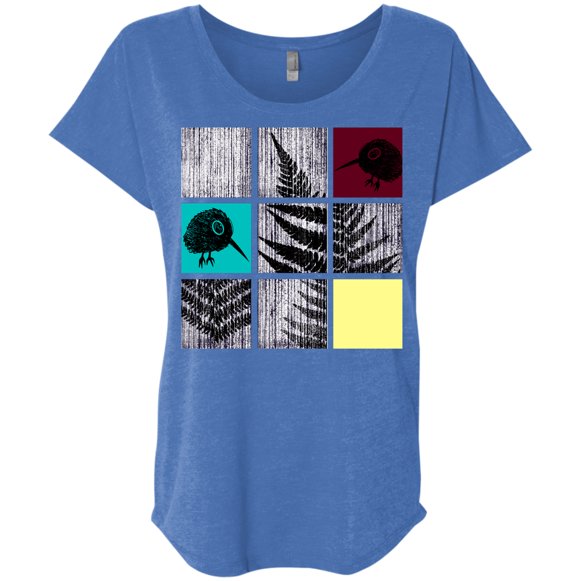 T-Shirts Vintage Royal / X-Small Ferns n Chicks Triblend Dolman Sleeve