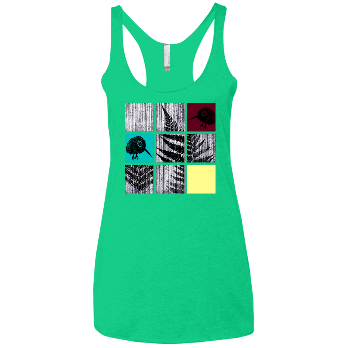T-Shirts Envy / X-Small Ferns n Chicks Women's Triblend Racerback Tank