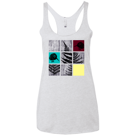 T-Shirts Heather White / X-Small Ferns n Chicks Women's Triblend Racerback Tank