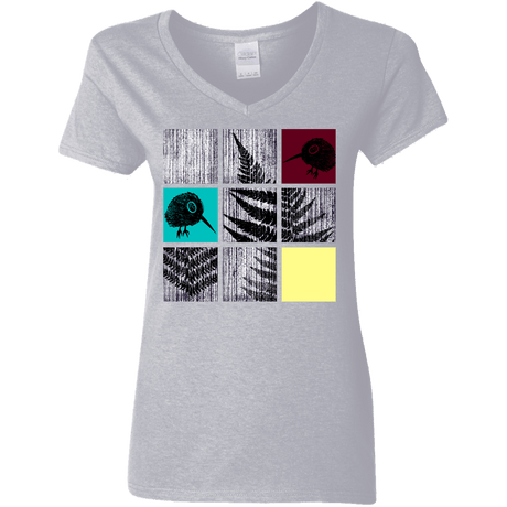 T-Shirts Sport Grey / S Ferns n Chicks Women's V-Neck T-Shirt