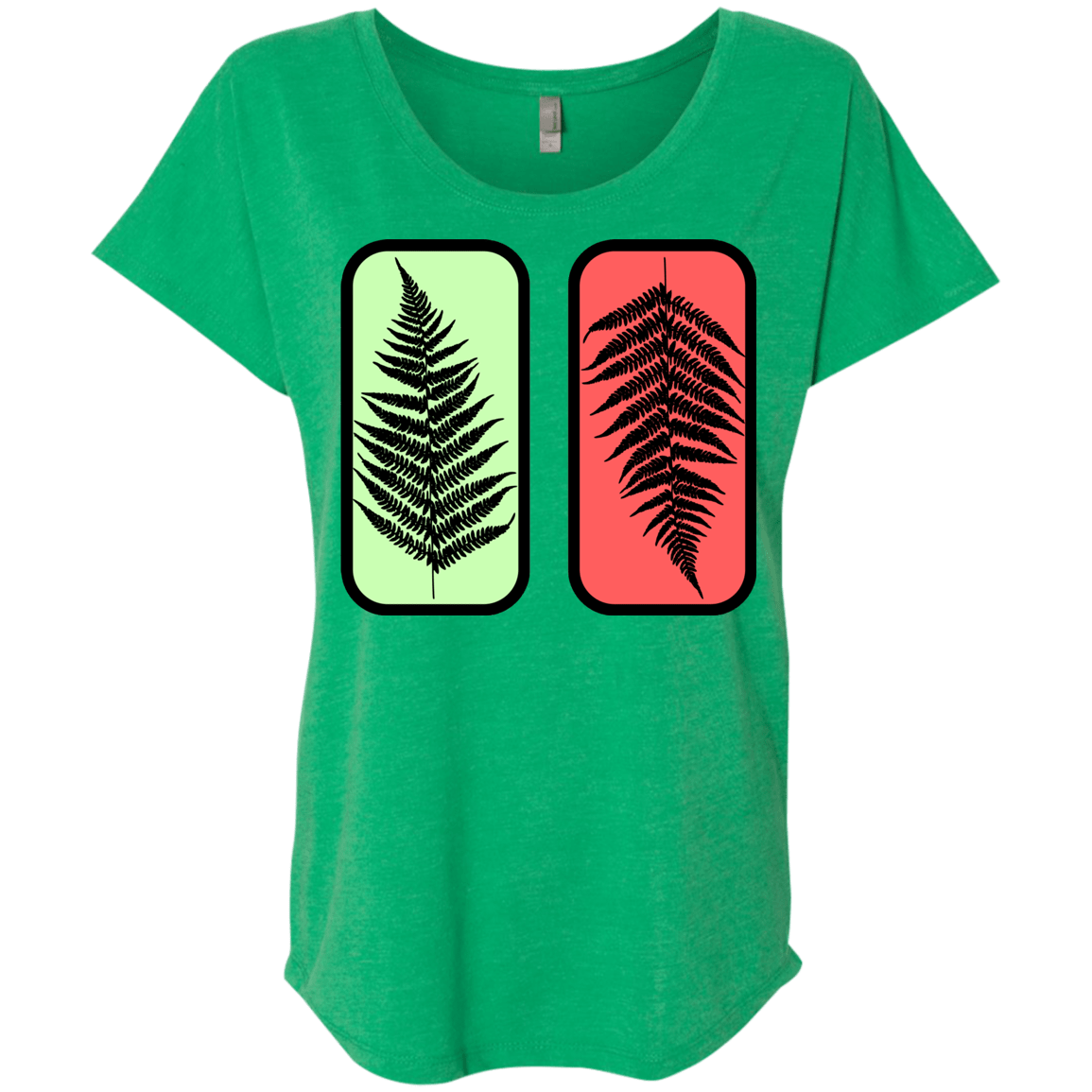 T-Shirts Envy / X-Small Ferns Triblend Dolman Sleeve