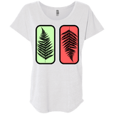 T-Shirts Heather White / X-Small Ferns Triblend Dolman Sleeve
