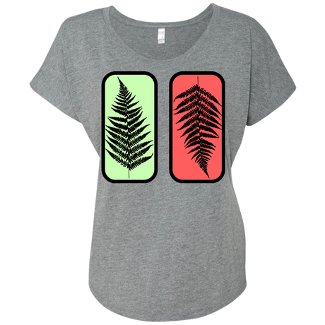 T-Shirts Premium Heather / X-Small Ferns Triblend Dolman Sleeve