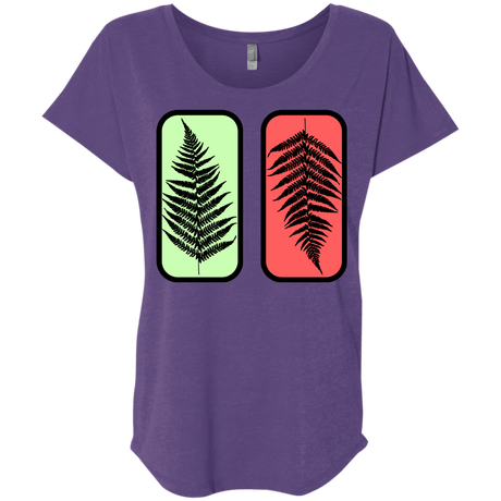 T-Shirts Purple Rush / X-Small Ferns Triblend Dolman Sleeve