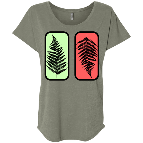 T-Shirts Venetian Grey / X-Small Ferns Triblend Dolman Sleeve