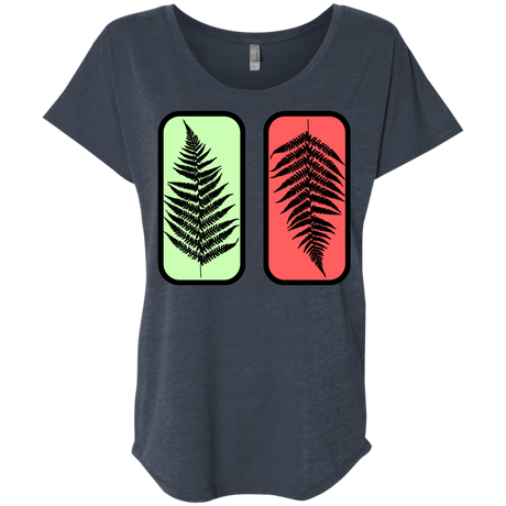T-Shirts Vintage Navy / X-Small Ferns Triblend Dolman Sleeve
