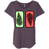 T-Shirts Vintage Purple / X-Small Ferns Triblend Dolman Sleeve
