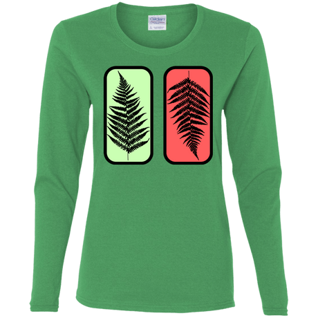 T-Shirts Irish Green / S Ferns Women's Long Sleeve T-Shirt