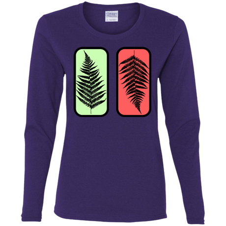 T-Shirts Purple / S Ferns Women's Long Sleeve T-Shirt