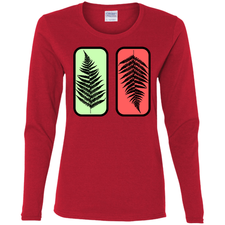 T-Shirts Red / S Ferns Women's Long Sleeve T-Shirt