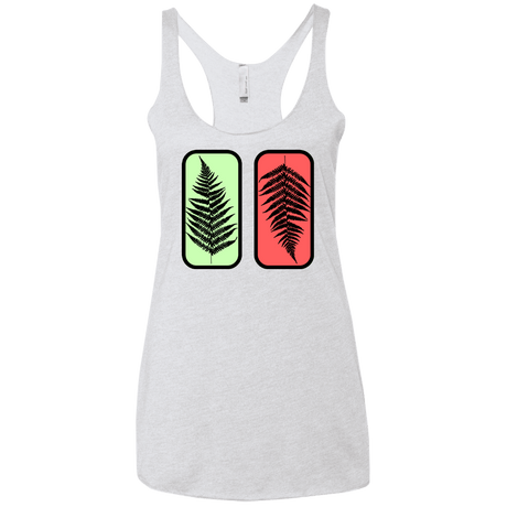 T-Shirts Heather White / X-Small Ferns Women's Triblend Racerback Tank