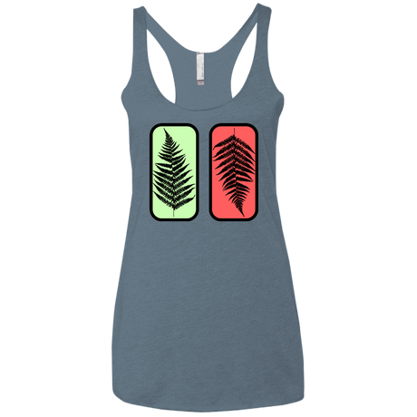 T-Shirts Indigo / X-Small Ferns Women's Triblend Racerback Tank