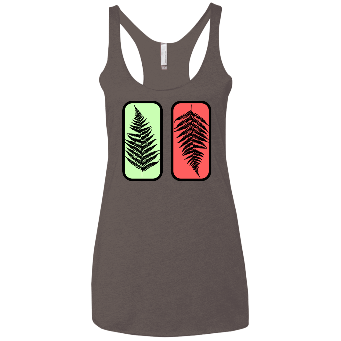 T-Shirts Macchiato / X-Small Ferns Women's Triblend Racerback Tank