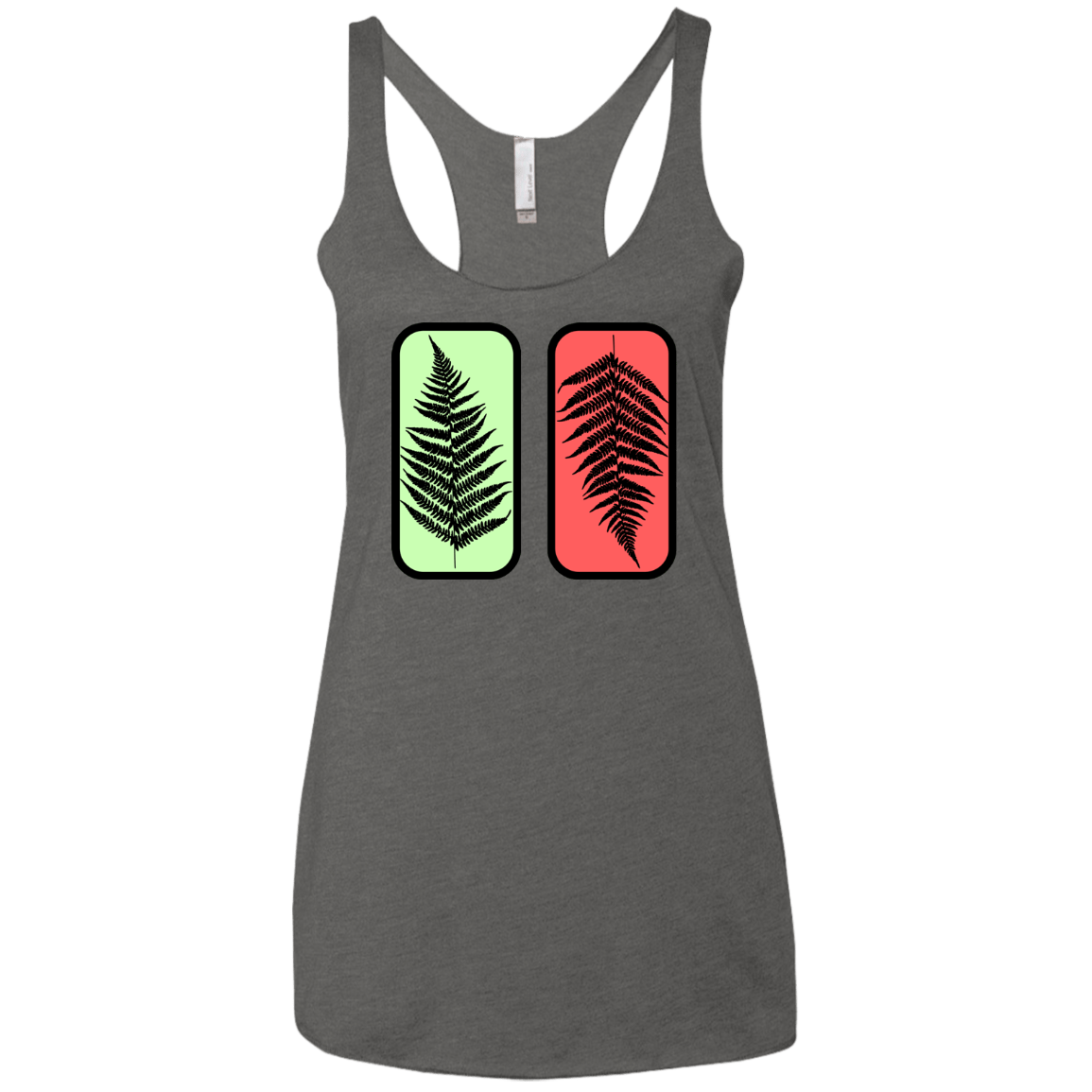 T-Shirts Premium Heather / X-Small Ferns Women's Triblend Racerback Tank
