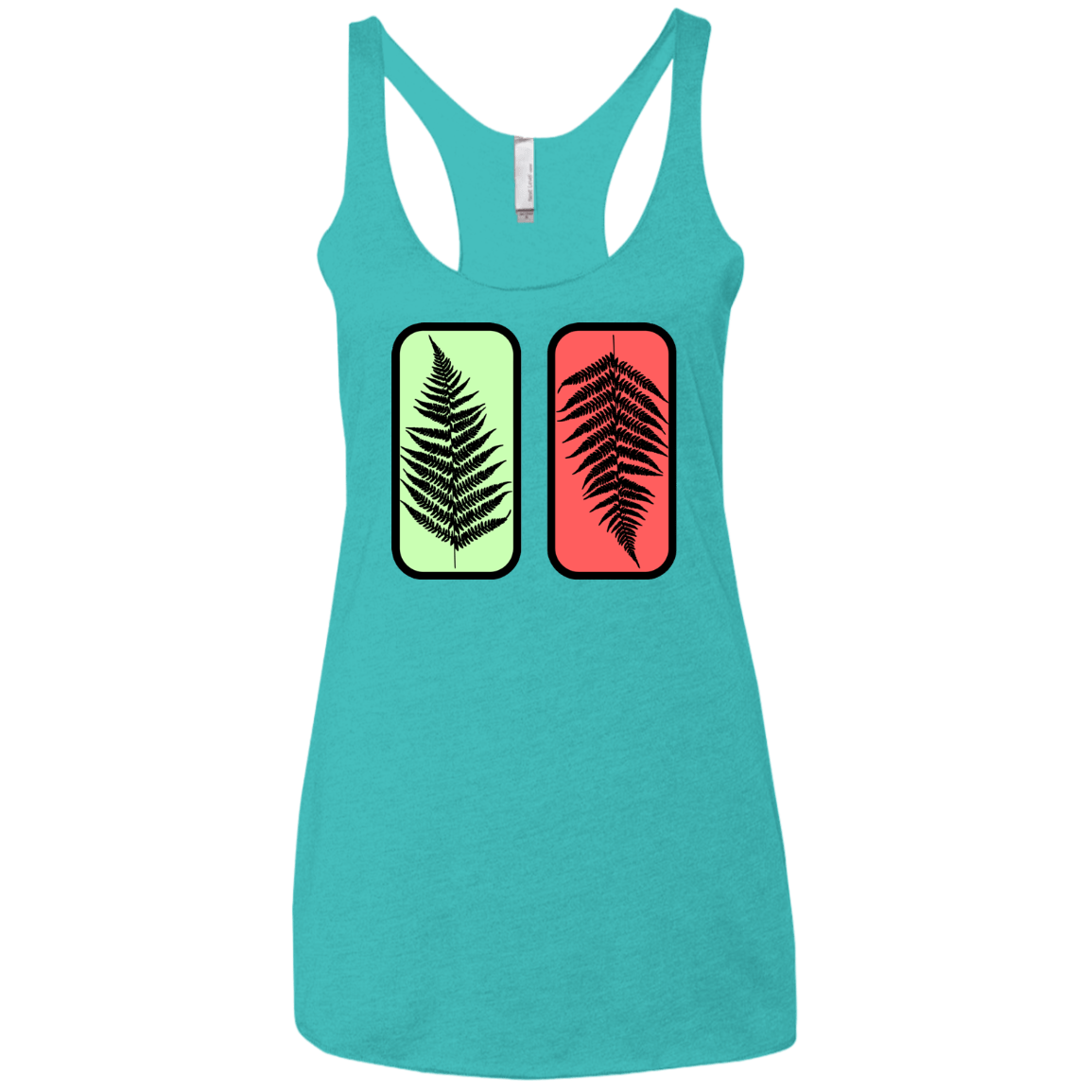 T-Shirts Tahiti Blue / X-Small Ferns Women's Triblend Racerback Tank