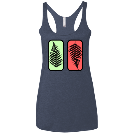 T-Shirts Vintage Navy / X-Small Ferns Women's Triblend Racerback Tank