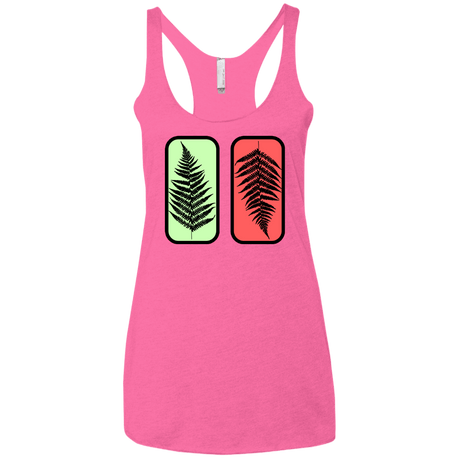 T-Shirts Vintage Pink / X-Small Ferns Women's Triblend Racerback Tank