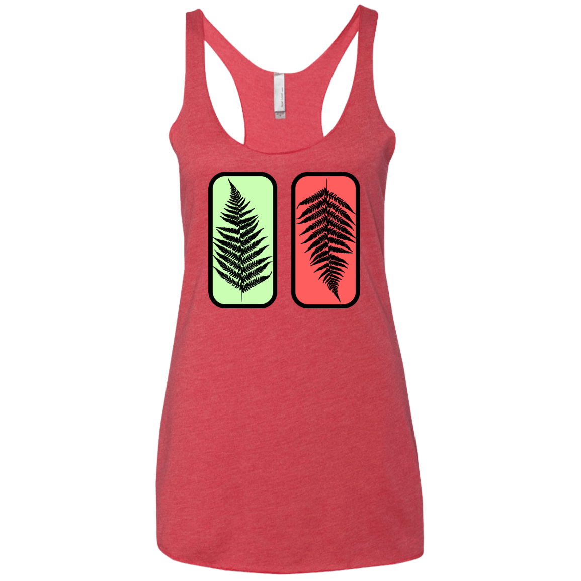 T-Shirts Vintage Red / X-Small Ferns Women's Triblend Racerback Tank