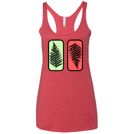 T-Shirts Vintage Red / X-Small Ferns Women's Triblend Racerback Tank