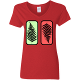 T-Shirts Red / S Ferns Women's V-Neck T-Shirt