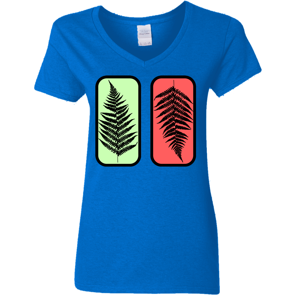 T-Shirts Royal / S Ferns Women's V-Neck T-Shirt