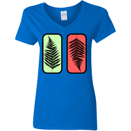 T-Shirts Royal / S Ferns Women's V-Neck T-Shirt