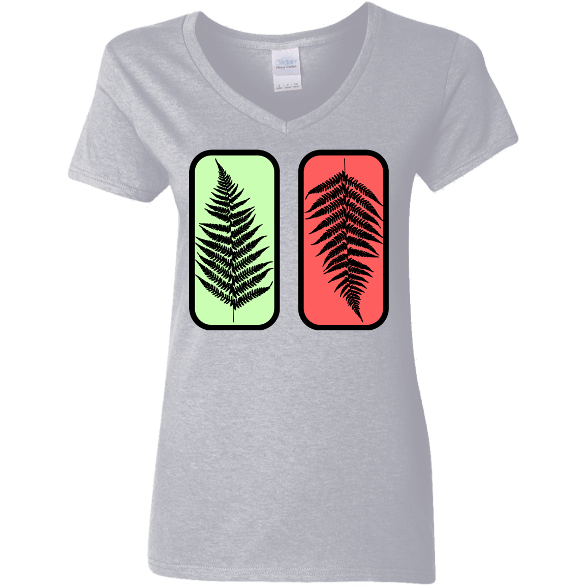 T-Shirts Sport Grey / S Ferns Women's V-Neck T-Shirt