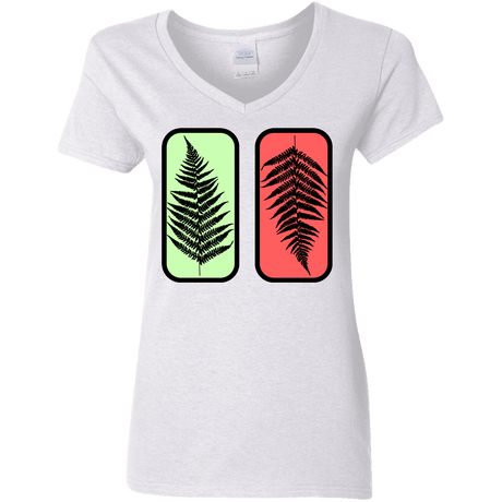 T-Shirts White / S Ferns Women's V-Neck T-Shirt