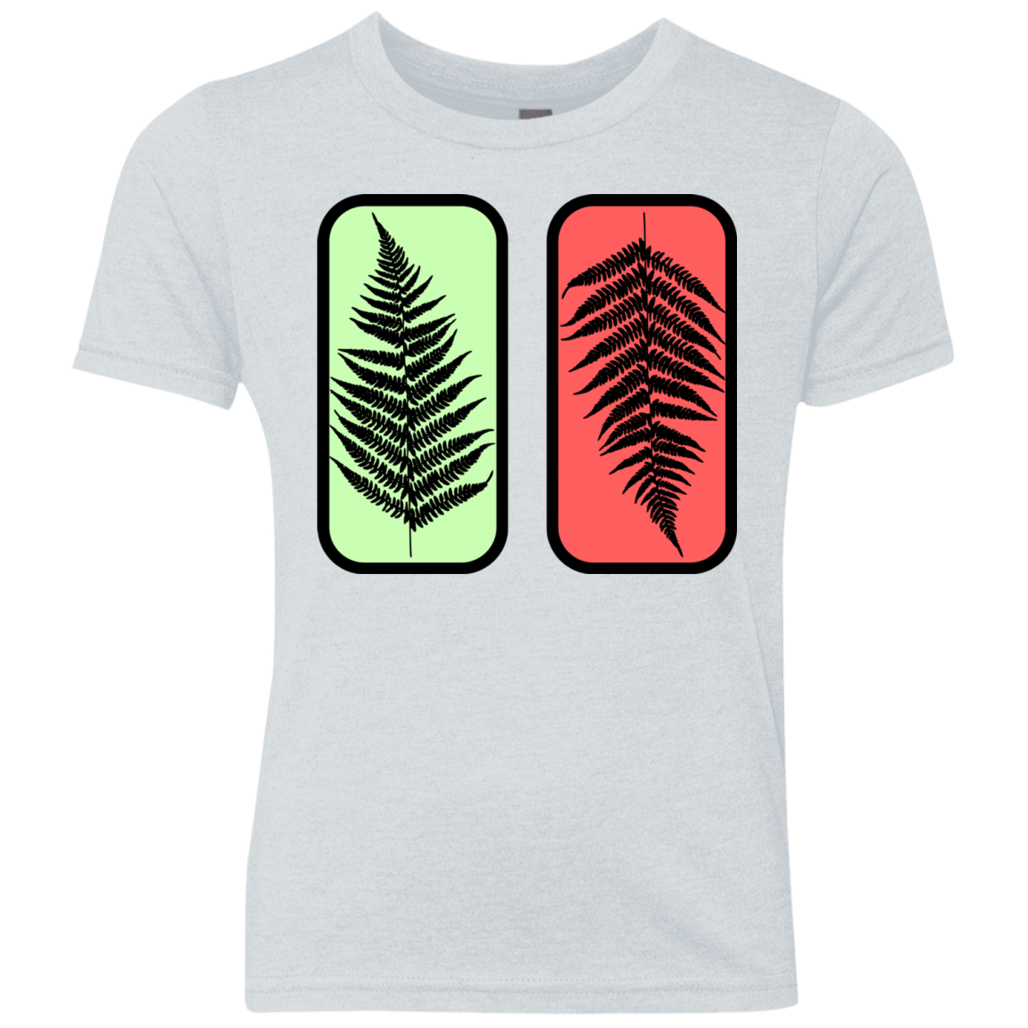 T-Shirts Heather White / YXS Ferns Youth Triblend T-Shirt