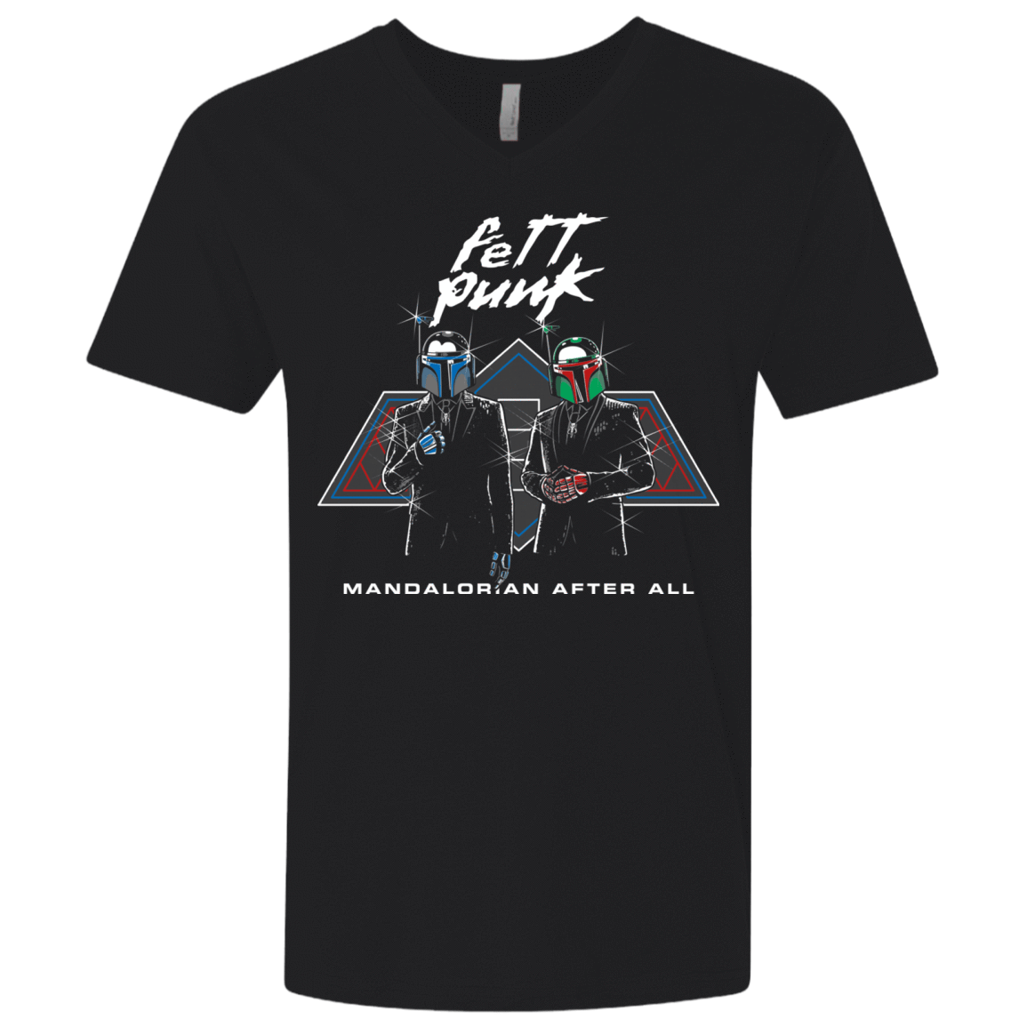 T-Shirts Black / X-Small Fett Punk Men's Premium V-Neck