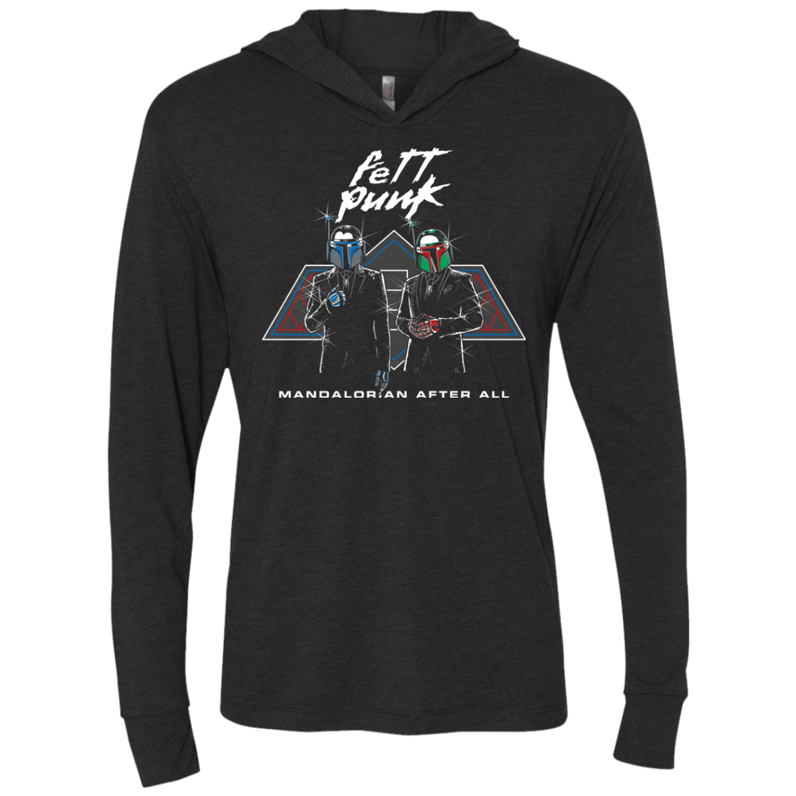 T-Shirts Vintage Black / X-Small Fett Punk Triblend Long Sleeve Hoodie Tee