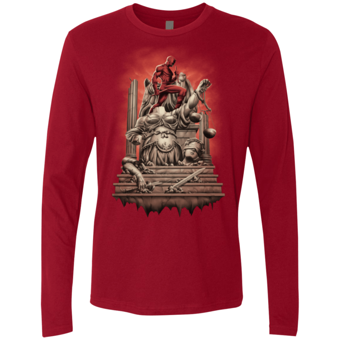 T-Shirts Cardinal / Small Fiat Justitia Ruat Caelum Men's Premium Long Sleeve