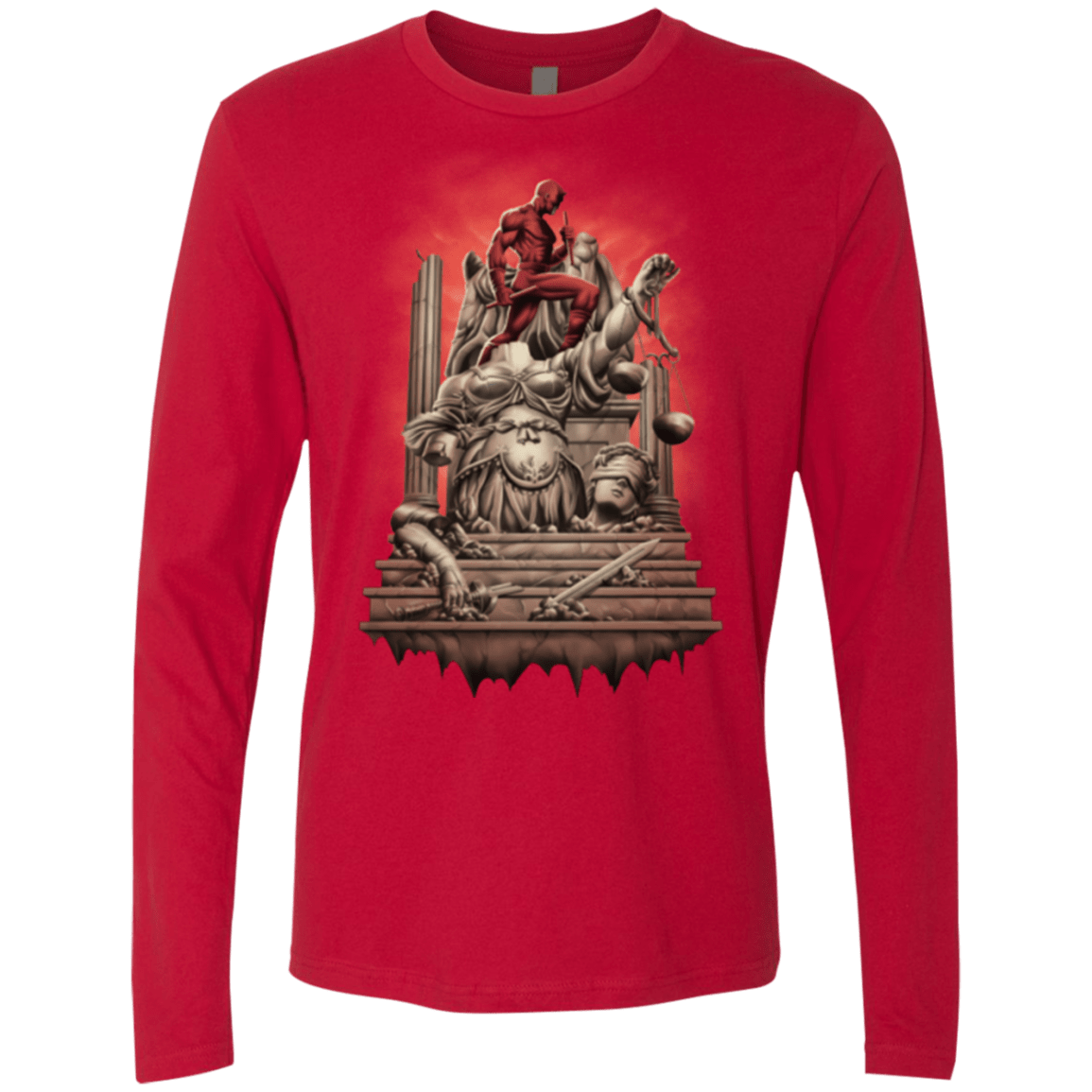 T-Shirts Red / Small Fiat Justitia Ruat Caelum Men's Premium Long Sleeve