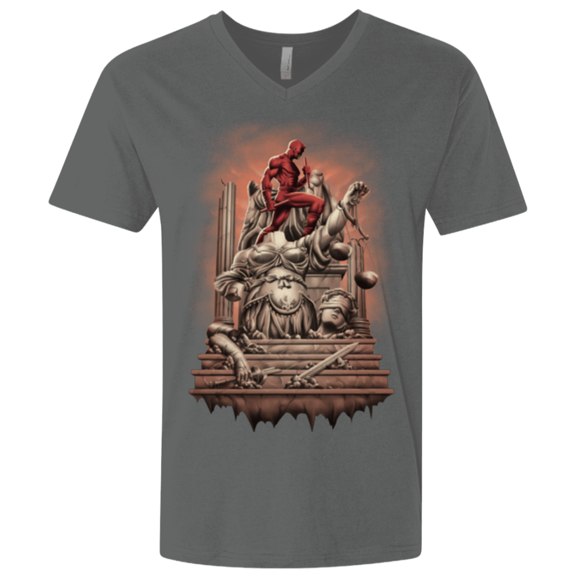 T-Shirts Heavy Metal / X-Small Fiat Justitia Ruat Caelum Men's Premium V-Neck