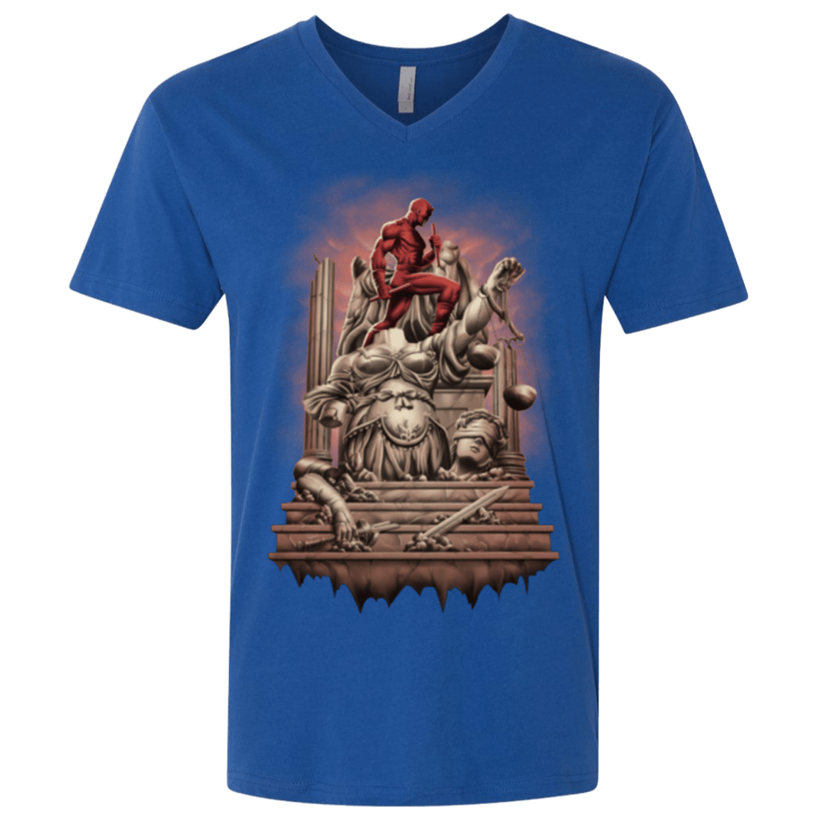 T-Shirts Royal / X-Small Fiat Justitia Ruat Caelum Men's Premium V-Neck