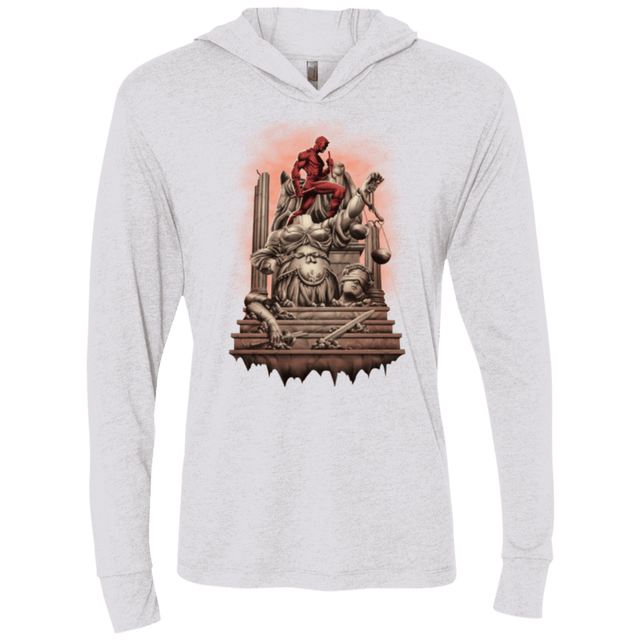 T-Shirts Heather White / X-Small Fiat Justitia Ruat Caelum Triblend Long Sleeve Hoodie Tee